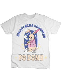 Koszulka Koszulka Dziecięca Wielkanoc Świąteczna Koszulka Po Domu Biała - Śmieszne T-Shirty z Nadrukami ?