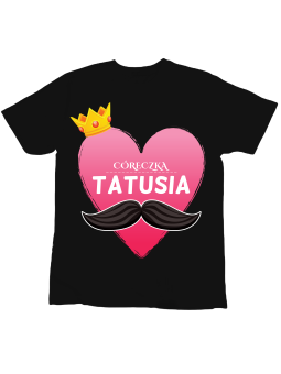 Koszulka Koszulka Dziecięca Córeczka Tatusia Czarna - Śmieszne T-Shirty z Nadrukami ?