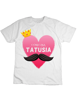 Koszulka Koszulka Dziecięca Córeczka Tatusia Biała - Śmieszne T-Shirty z Nadrukami ?