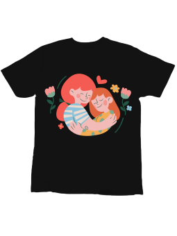 Koszulka Koszulka Dziecięca Matka z Córką Czarna - Śmieszne T-Shirty z Nadrukami ?