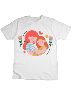 Koszulka Koszulka Dziecięca Matka z Córką Biała - Śmieszne T-Shirty z Nadrukami ?