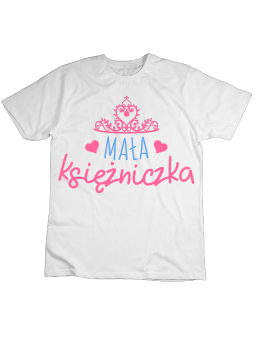 Koszulka Koszulka Dziecięca Mała Księżniczka Biała - Śmieszne T-Shirty z Nadrukami ?