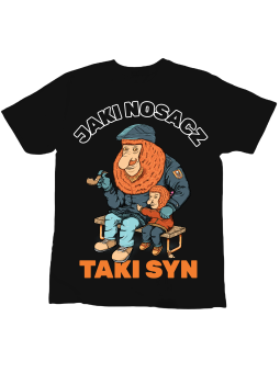 Koszulka Koszulka Dziecięca Jaki Nosacz Taki Syn Czarna - Śmieszne T-Shirty z Nadrukami ?