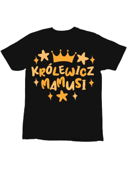 Koszulka Koszulka Dziecięca Królewicz Mamusi Czarna - Śmieszne T-Shirty z Nadrukami ?