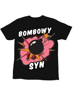 Koszulka Koszulka Dziecięca Bombowy Syn Czarna - Śmieszne T-Shirty z Nadrukami ?