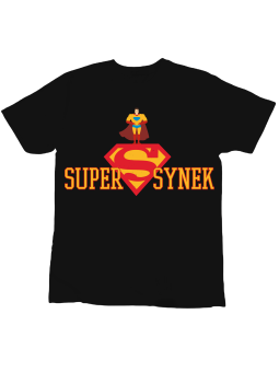 Koszulka Koszulka Dziecięca Super Synek Czarna - Śmieszne T-Shirty z Nadrukami ?