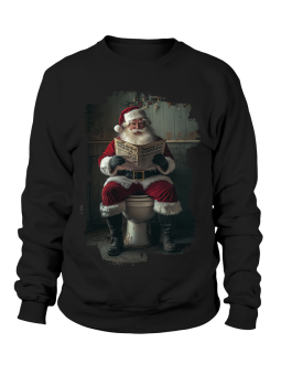 Bluza Męska Mikołaj Na WC - Śmieszne T-Shirty z Nadrukami ?