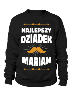Bluza Męska Wąsy Najlepszy Dziadek [WYBIERZ IMIĘ] - Śmieszne T-Shirty z Nadrukami ?