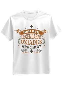 Koszulka Koszulka Męska Legendarny Dziadek [WYBIERZ IMIĘ] - Śmieszne T-Shirty z Nadrukami ?