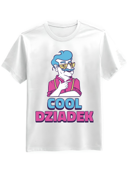 Koszulka Koszulka Męska Cool Dziadek Biała - Prezent na Dzień Dziadka ?