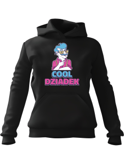 Bluza Męska z kapturem Cool Dziadek Czarna - Śmieszne gadżety z Nadrukami ?