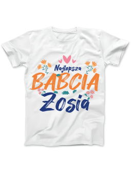Koszulka Koszulka Damska Najlepsza Babcia [WYBIERZ IMIĘ] - Śmieszne T-Shirty z Nadrukami ?