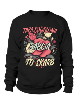 Bluza Damska Taka Babcia To Skarb Czarna - Śmieszne T-Shirty z Nadrukami ?