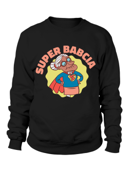 Bluza Damska Super Babcia Ilustracja - Śmieszne T-Shirty z Nadrukami ?