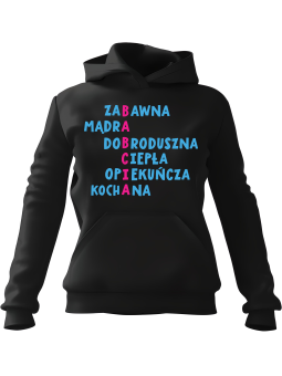 Bluza Damska z kapturem Babcia Krzyżówka - Śmieszne gadżety z Nadrukami ?