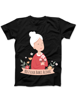 Koszulka Koszulka Damska Koszulka Babci [WYBIERZ IMIĘ] - Śmieszne T-Shirty z Nadrukami ?