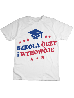 Koszulka Koszulka Dziecięca Szkoła Óczy Biała - Śmieszne T-Shirty z Nadrukami ?