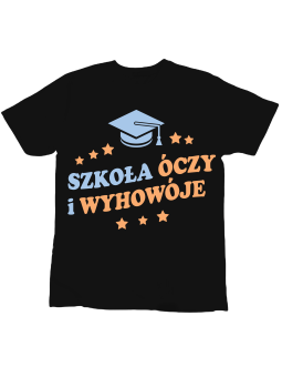 Koszulka Koszulka Dziecięca Szkoła Óczy Czarna - Śmieszne T-Shirty z Nadrukami ?