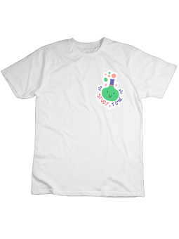 Koszulka Koszulka Dziecięca Study Time z Nadrukiem Na Piersi Biała - Śmieszne T-Shirty z Nadrukami ?