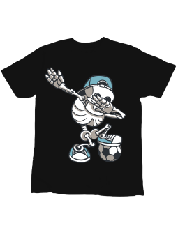 Koszulka Koszulka Dziecięca Kościotrup DAB z Piłką Czarna - Śmieszne T-Shirty z Nadrukami ?