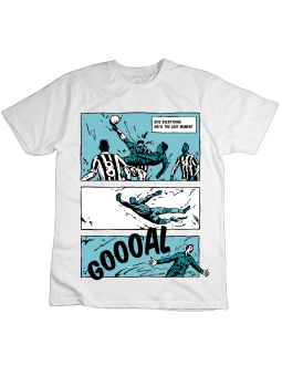 Koszulka Koszulka Dziecięca Komiks Piłkarski Biała - Śmieszne T-Shirty z Nadrukami ?