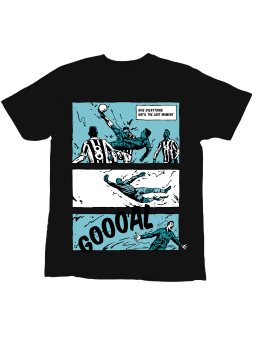 Koszulka Koszulka Dziecięca Komiks Piłkarski Czarna - Śmieszne T-Shirty z Nadrukami ?