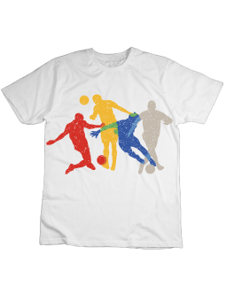 Koszulka Koszulka Dziecięca Piłkarze Biała - Śmieszne T-Shirty z Nadrukami ?