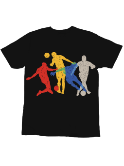 Koszulka Koszulka Dziecięca Piłkarze Czarna - Śmieszne T-Shirty z Nadrukami ?