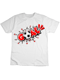 Koszulka Koszulka Dziecięca Goal Biała - Śmieszne T-Shirty z Nadrukami ?
