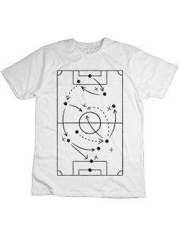 Koszulka Koszulka Dziecięca Piłkarska Taktyka Biała - Śmieszne T-Shirty z Nadrukami ?