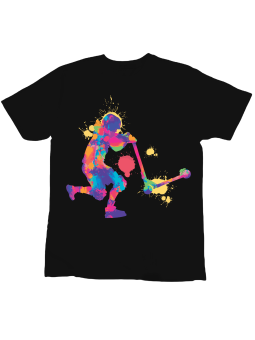 Koszulka Koszulka Dziecięca Tęczowa Hulajnoga Czarna - Śmieszne T-Shirty z Nadrukami ?