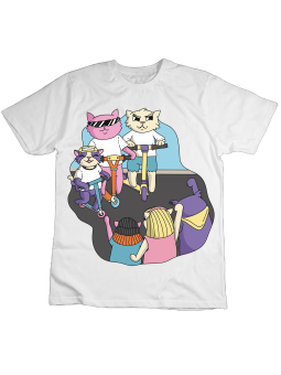 Koszulka Koszulka Dziecięca Skate Gang Hulajnogi Biała - Śmieszne T-Shirty z Nadrukami ?