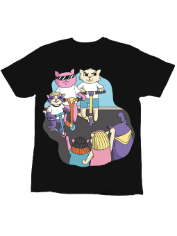 Koszulka Koszulka Dziecięca Skate Gang Hulajnogi Czarna - Śmieszne T-Shirty z Nadrukami ?