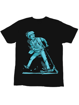 Koszulka Koszulka Dziecięca Scooter Kid Czarna - Śmieszne T-Shirty z Nadrukami ?