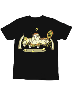 Koszulka Koszulka Dziecięca Śmieszny Tenisista Czarna - Śmieszne T-Shirty z Nadrukami ?