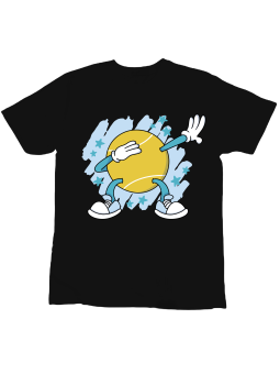 Koszulka Koszulka Dziecięca Piłka Tenisowa DAB Czarna - Śmieszne T-Shirty z Nadrukami ?