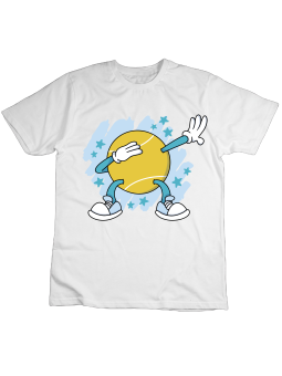 Koszulka Koszulka Dziecięca Piłka Tenisowa DAB Biała - Śmieszne T-Shirty z Nadrukami ?