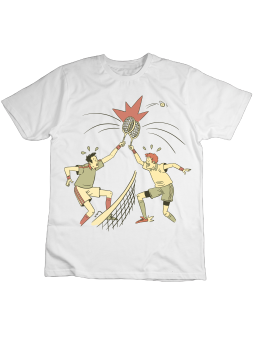 Koszulka Koszulka Dziecięca Zabawni Tenisiści Biała - Śmieszne T-Shirty z Nadrukami ?