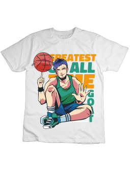 Koszulka Koszulka Dziecięca Basketball Anime Goat Biała - Śmieszne T-Shirty z Nadrukami ?