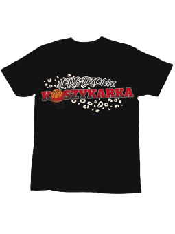 Koszulka Koszulka Dziecięca Urodzona Koszykarka Czarna - Śmieszne T-Shirty z Nadrukami ?