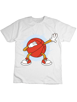 Koszulka Koszulka Dziecięca Piłka Do Kosza DAB Biała - Śmieszne T-Shirty z Nadrukami ?