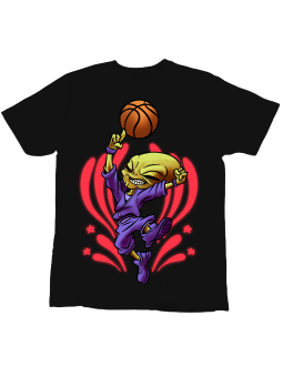 Koszulka Koszulka Dziecięca Alien Basketball Czarna - Śmieszne T-Shirty z Nadrukami ?