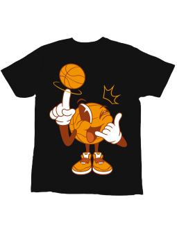 Koszulka Koszulka Dziecięca Piłka Kreskówka Czarna - Śmieszne T-Shirty z Nadrukami ?