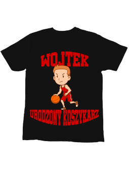 Koszulka Koszulka Dziecięca Urodzony Koszykarz [WYBIERZ IMIĘ] - Śmieszne T-Shirty z Nadrukami ?