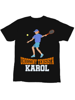 Koszulka Koszulka Dziecięca Urodzony Tenisista [WYBIERZ IMIĘ] - Śmieszne T-Shirty z Nadrukami ?