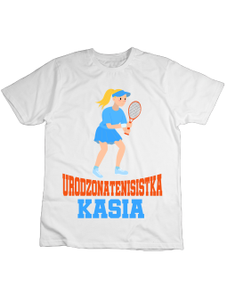 Koszulka Koszulka Dziecięca Urodzona Tenisistka [WYBIERZ IMIĘ] - Śmieszne T-Shirty z Nadrukami ?