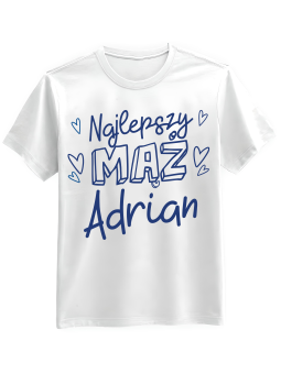 Koszulka Koszulka Męska Najlepszy Mąż [WYBIERZ IMIĘ] - Śmieszne T-Shirty z Nadrukami ?