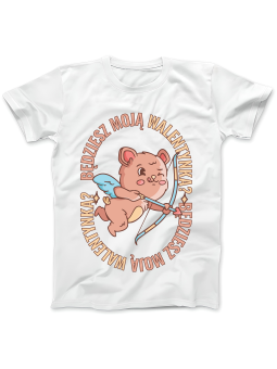 Koszulka Koszulka Damska Będziesz Moją Walentynką Biała - Prezent na Dzień Babci ?