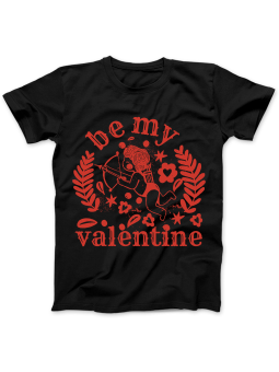 Koszulka Koszulka Damska Be My Valentine Czarna - Prezent na Dzień Babci ?