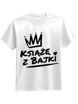 Koszulka Koszulka Męska Książę z Bajki Biała - Prezent na Dzień Dziadka ?